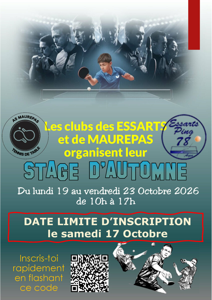 Stage Pongiste d'Automne 2026