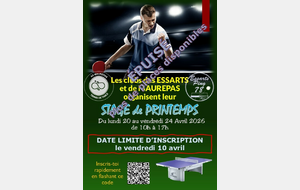 Stage Pongiste de Printemps